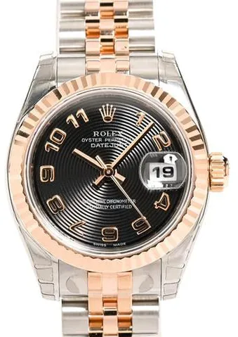 Rolex Lady-Datejust 179171 26mm Yellow gold and Stainless steel Black