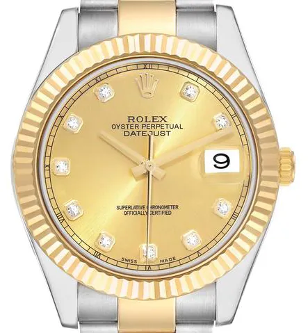 Rolex Datejust II 116333 41mm Yellow gold and Stainless steel Champagne