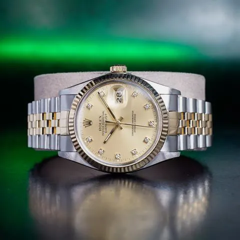 Rolex Datejust 36 16013 36mm Yellow gold and stainless steel Champagne