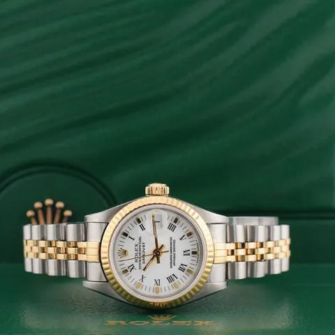 Rolex Lady-Datejust 69173 26mm Yellow gold and stainless steel White