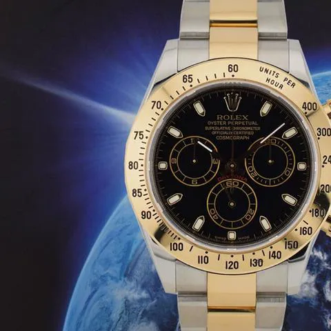 Rolex Daytona 116523 40mm Yellow gold and stainless steel Black