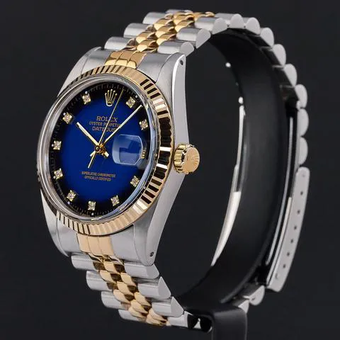 Rolex Datejust 36 16013 36mm Yellow gold and stainless steel Blue 4