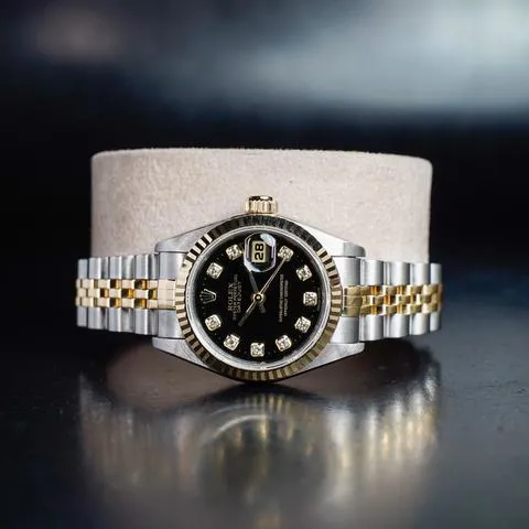 Rolex Lady-Datejust 69173 26mm Yellow gold and stainless steel Black 1