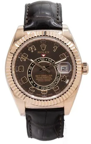 Rolex Sky-Dweller 326135 42mm Rose gold Brown