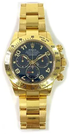 Rolex Daytona 116528 40mm Yellow gold Blue 2