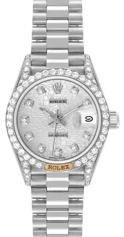 Rolex Lady-Datejust 69159 26mm White gold Silver