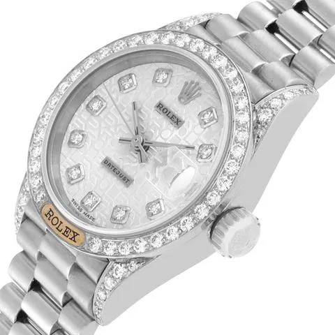 Rolex Lady-Datejust 69159 26mm White gold Silver 1