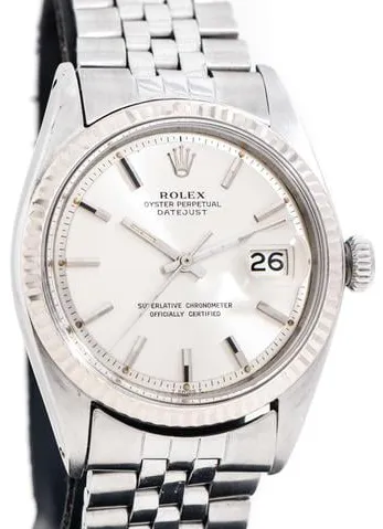 Rolex Datejust 1601 36mm Yellow gold and stainless steel Silver