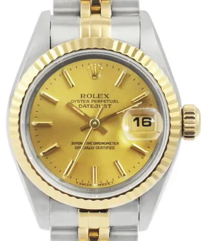 Rolex Lady-Datejust 69173 26mm Yellow gold and stainless steel Champagne