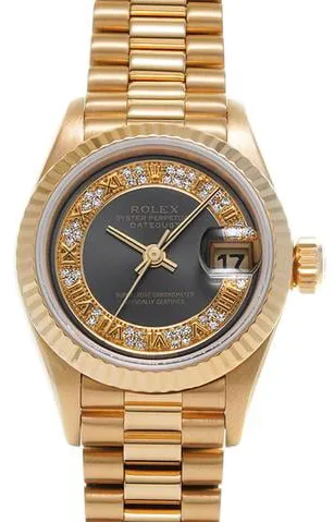 Rolex Lady-Datejust 69178MR 26mm Yellow gold Gray