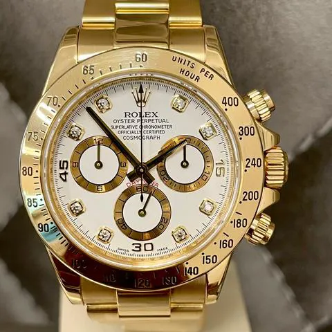 Rolex Daytona 116528 40mm Yellow gold White 1