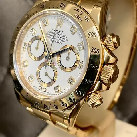 Rolex Daytona 116528 40mm Yellow gold White 3