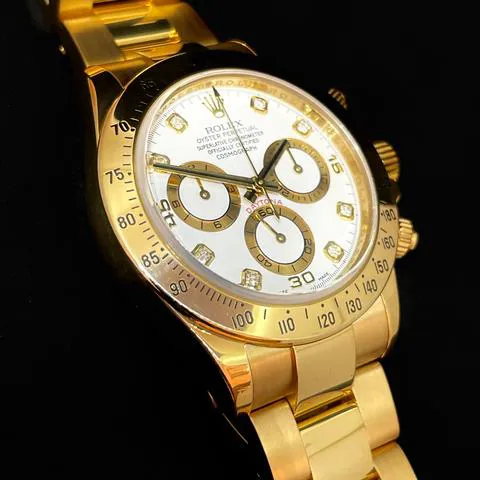 Rolex Daytona 116528 40mm Yellow gold White 8