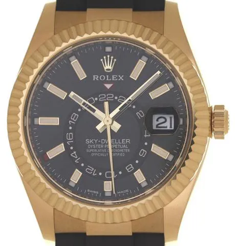 Rolex Sky-Dweller 326238 43mm Yellow gold Black