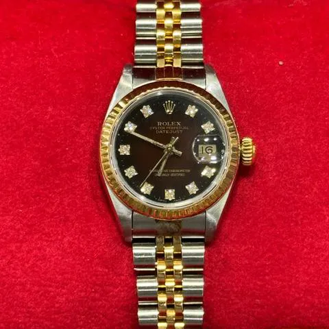 Rolex Lady-Datejust 69173 26mm Yellow gold and stainless steel Red