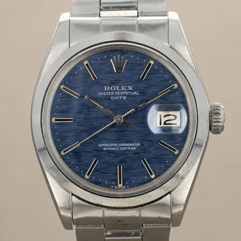 Rolex Oyster Perpetual Date 1500 34mm Stainless steel Blue 3