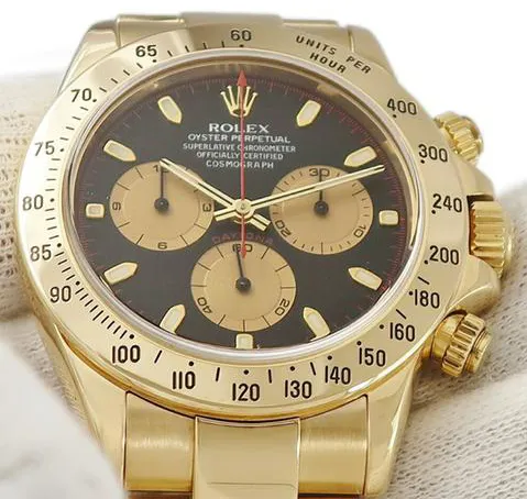 Rolex Daytona 116528 40mm Yellow gold Black 5