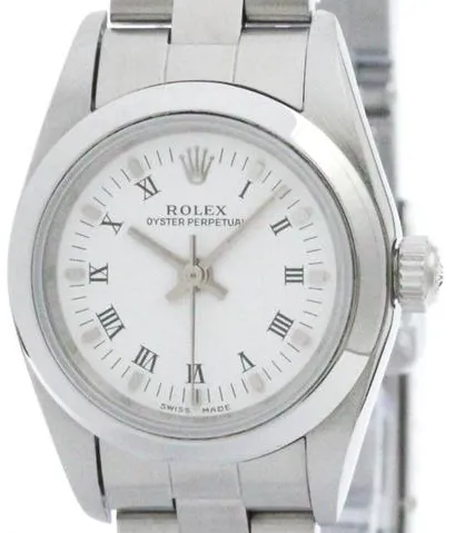 Rolex Oyster Perpetual 76080 24mm Stainless steel White