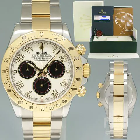 Rolex Daytona 116523 40mm Yellow gold and stainless steel White