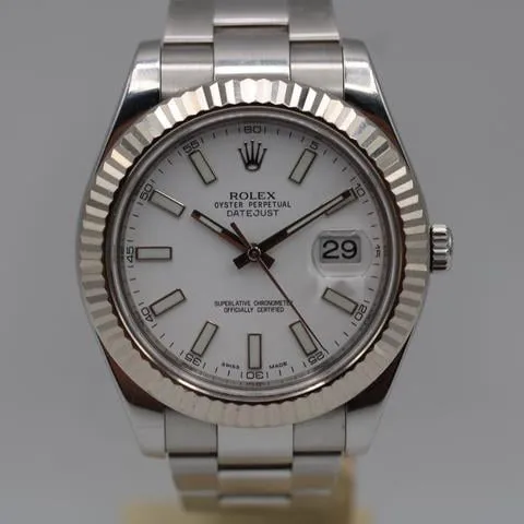 Rolex Datejust II 116334 41mm Stainless steel White