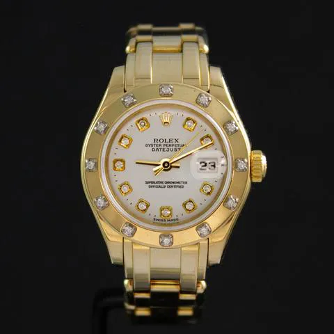 Rolex Lady-Datejust Pearlmaster 80318 29mm Yellow gold White