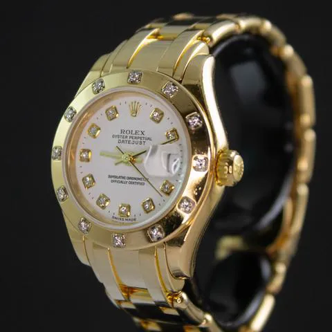 Rolex Lady-Datejust Pearlmaster 80318 29mm Yellow gold White 1