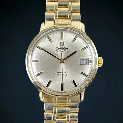 Omega Seamaster De Ville 34.5mm Yellow gold and stainless steel White