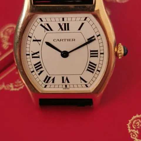 Cartier Tortue 96081 28mm Yellow gold White 4