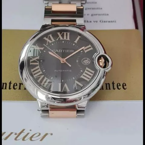 Cartier Ballon Bleu W6920032 42mm Yellow gold and Stainless steel Brown 13