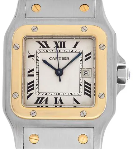 Cartier Santos Galbée 2961 41mm Yellow gold and stainless steel White