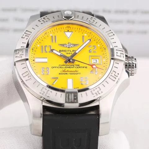 Breitling Avenger A17331101I1S1 45mm Stainless steel Yellow 2