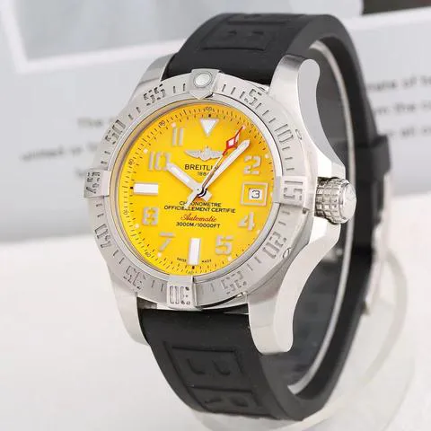 Breitling Avenger A17331101I1S1 45mm Stainless steel Yellow 4