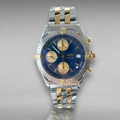 Breitling Chronomat B13050 39mm Yellow gold and stainless steel Blue