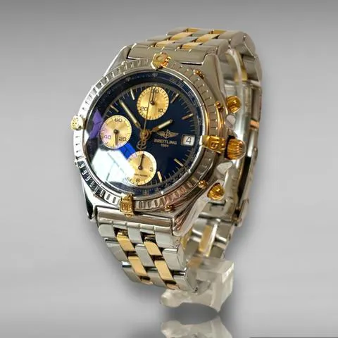 Breitling Chronomat B13050 39mm Yellow gold and stainless steel Blue 1