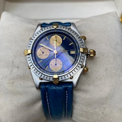 Breitling Chronomat 81950 39mm Yellow gold and stainless steel Blue 11