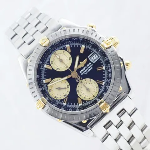 Breitling Chronomat B13352 39mm Yellow gold and stainless steel Black