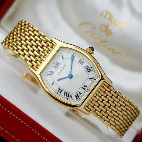 Cartier Tortue 96069 28mm Yellow gold White 5