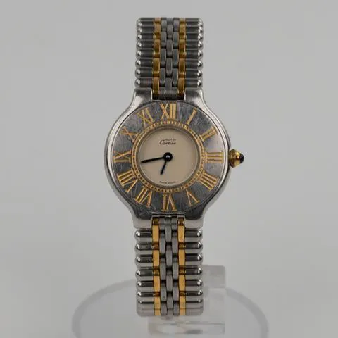 Cartier 21 Must de Cartier 125000P 28mm Yellow gold and Stainless steel White