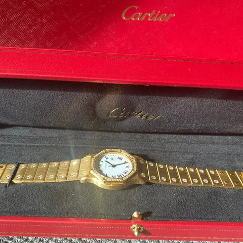 Cartier Santos 2965 30mm Yellow gold White 3