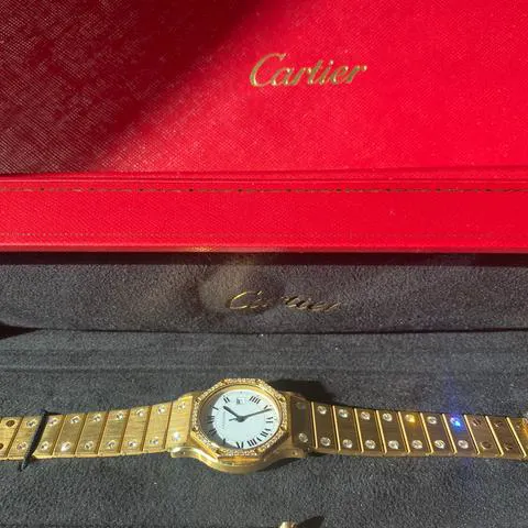 Cartier Santos 2965 30mm Yellow gold White 4