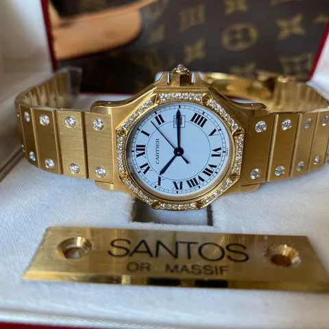 Cartier Santos 2965 30mm Yellow gold White 6