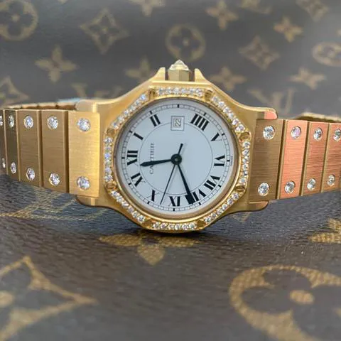 Cartier Santos 2965 30mm Yellow gold White 9