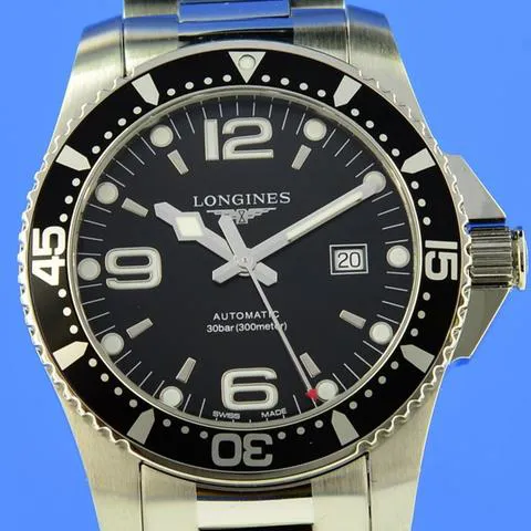 Longines HydroConquest L3.841.4.56.6 44mm Stainless steel Black