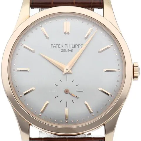 Patek Philippe Calatrava 5196R-001 37mm Rose gold Silver