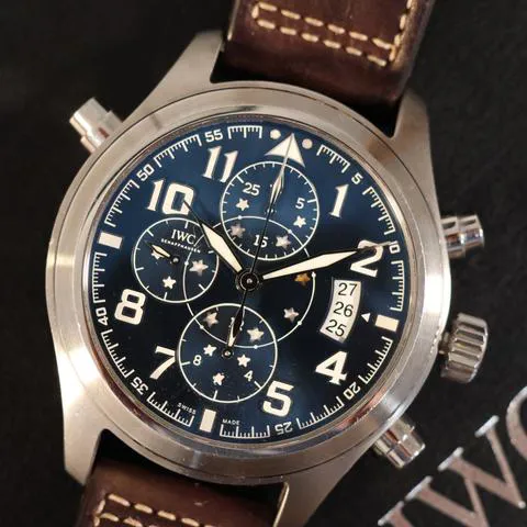 IWC Pilot Double Chronograph IW371807 44mm Stainless steel Blue 1