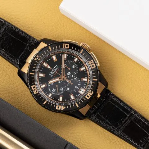 Zenith El Primero Stratos Flyback 85.2060.405/23.C714 45.5mm Yellow gold and stainless steel Black 1