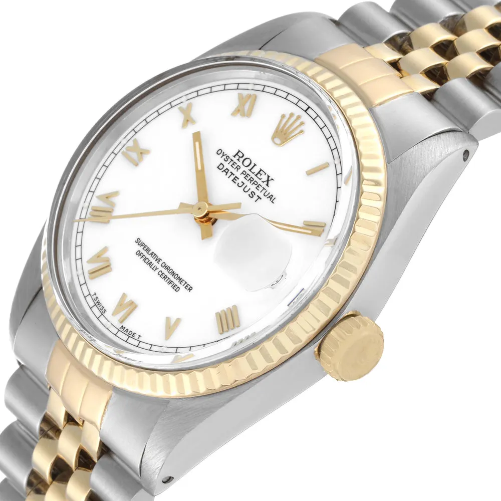 Rolex Datejust 36 16013 36mm Yellow gold and stainless steel White 1