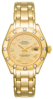 Rolex Oyster Perpetual 31.5mm Diamond Champagne