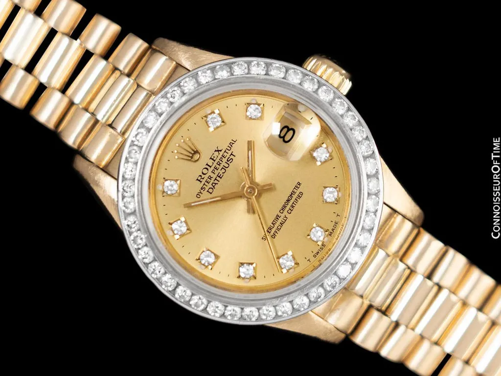 Rolex Lady-Datejust 69178 26mm Yellow gold Champagne