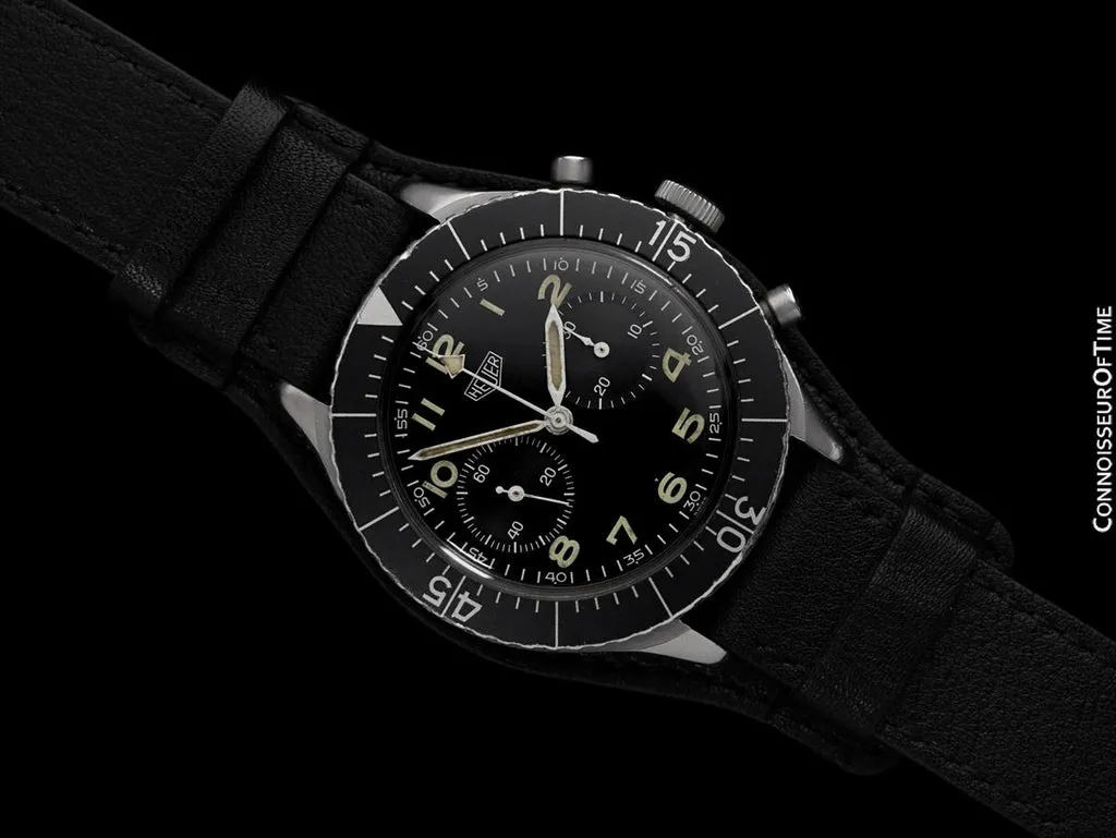 Heuer Bundeswehr 43mm Stainless steel Black